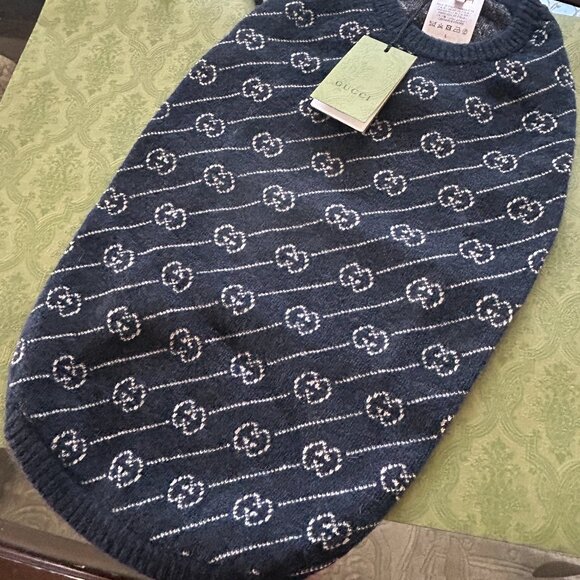 GUCCI GG Dog Sweater Pet Dog Clothes 695736 size L - Picture 1 of 9